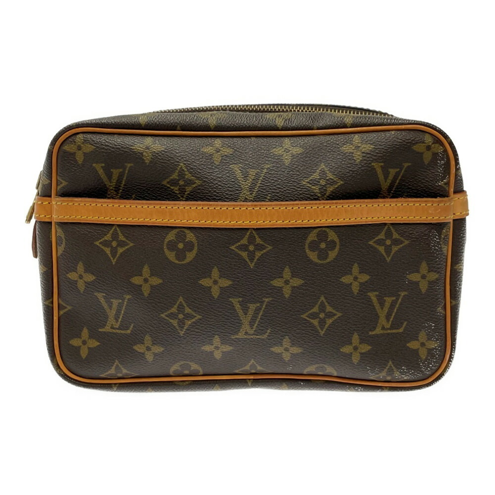 LOUIS VUITTON Monogram Compiegne Shoulder Bag Brown